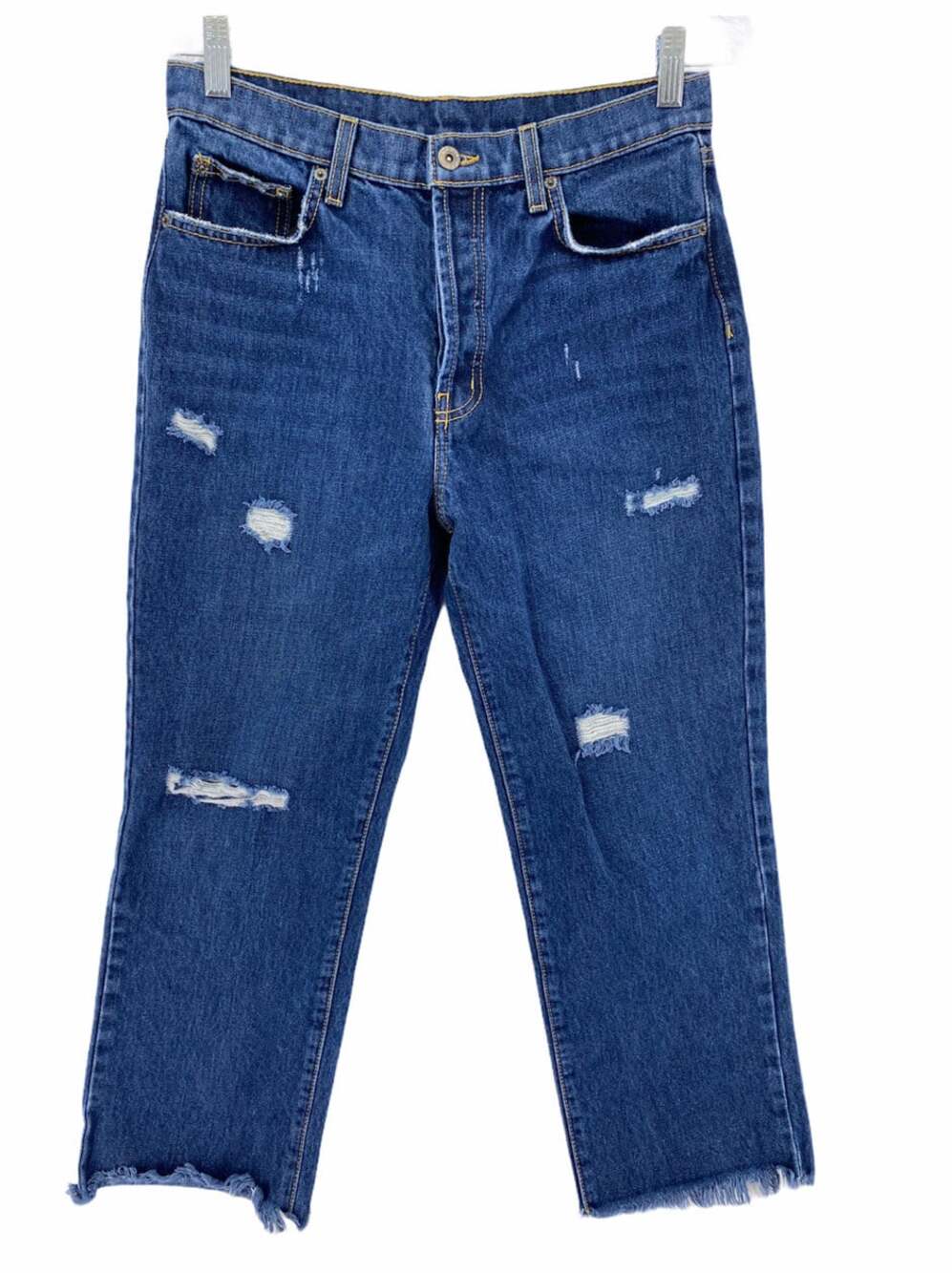 Carmar High Rise Straight Leg Crop Blue Denim Jeans Women’s Size 28